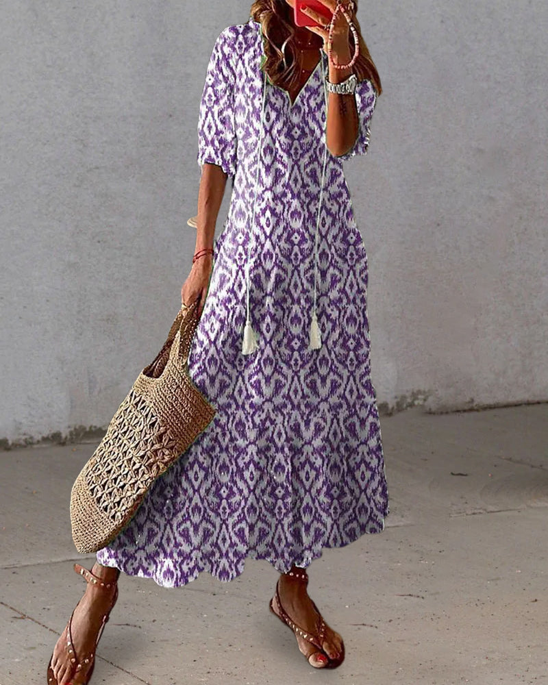 Michaela - Robe Boho avec Couverture du Ventre